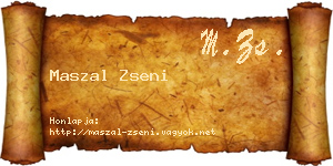 Maszal Zseni névjegykártya
